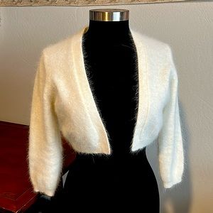 Monsoon Cream Fuzzy Cardigan